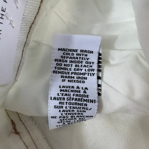 Regeneration by Celebrity Pink Short WMNS 5/27 Cream Denim Shortie Mid Rise Boho - Picture 6 of 9